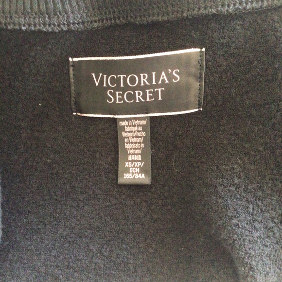 VICTORIAS SECRET BLACK FLEECE CREWNECK SWEATSHIRT - Picture 10 of 15